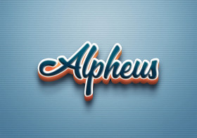 Cursive Name DP: Alpheus