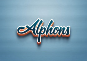 Cursive Name DP: Alphons