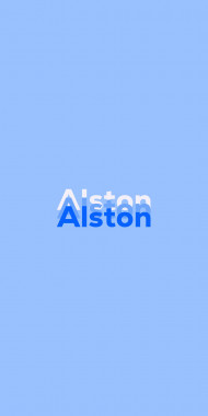 Name DP: Alston