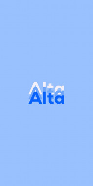 Name DP: Alta