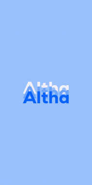 Name DP: Altha