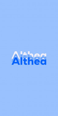 Name DP: Althea
