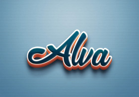 Cursive Name DP: Alva