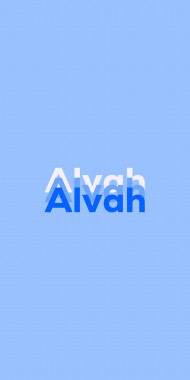 Name DP: Alvah