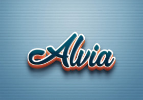 Cursive Name DP: Alvia