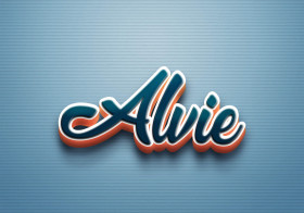 Cursive Name DP: Alvie
