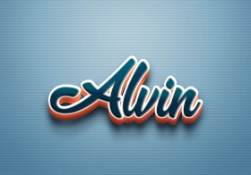 Cursive Name DP: Alvin