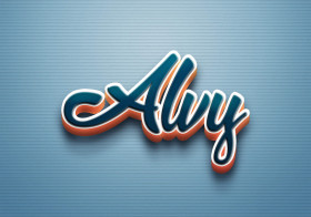 Cursive Name DP: Alvy
