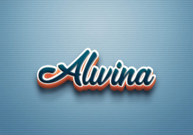 Cursive Name DP: Alwina