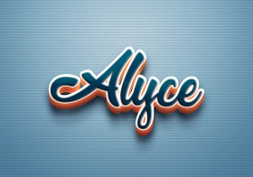 Cursive Name DP: Alyce