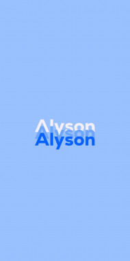 Name DP: Alyson