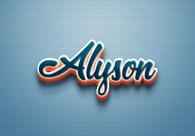 Cursive Name DP: Alyson
