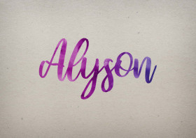 Alyson Watercolor Name DP