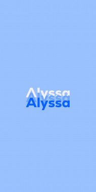 Name DP: Alyssa