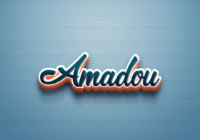 Cursive Name DP: Amadou