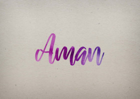 Aman Watercolor Name DP