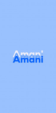 Name DP: Amani