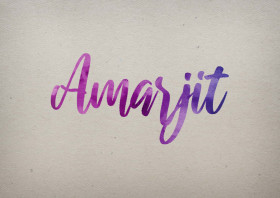 Amarjit Watercolor Name DP