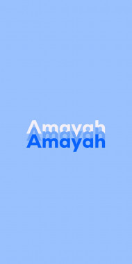 Name DP: Amayah