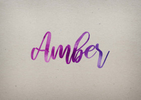 Amber Watercolor Name DP