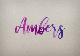 Ambers Watercolor Name DP