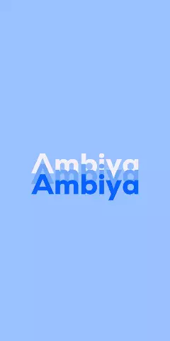 Name DP: Ambiya