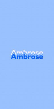 Name DP: Ambrose