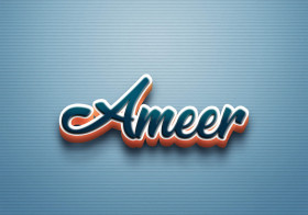 Cursive Name DP: Ameer