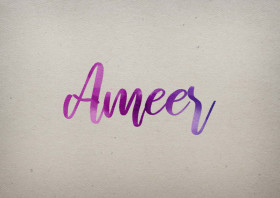 Ameer Watercolor Name DP