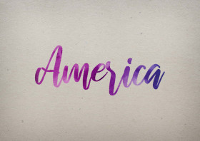 America Watercolor Name DP