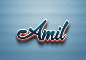 Cursive Name DP: Amil