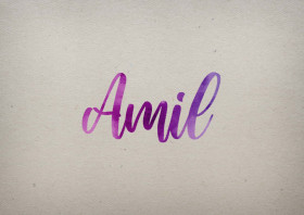 Amil Watercolor Name DP