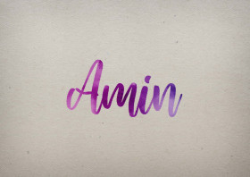 Amin Watercolor Name DP