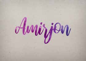 Amirjon Watercolor Name DP