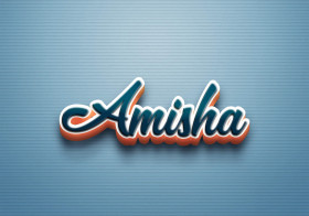 Cursive Name DP: Amisha