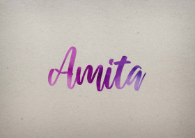 Amita Watercolor Name DP
