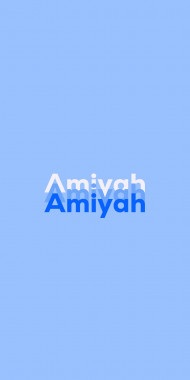 Name DP: Amiyah