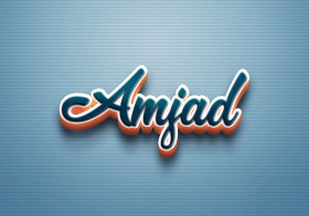 Cursive Name DP: Amjad