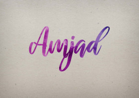 Amjad Watercolor Name DP