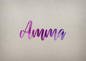 Amma Watercolor Name DP