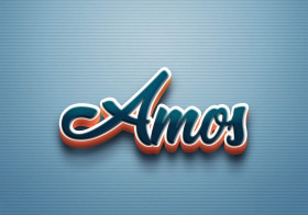 Cursive Name DP: Amos