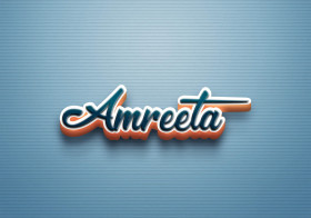 Cursive Name DP: Amreeta