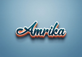 Cursive Name DP: Amrika