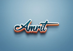 Cursive Name DP: Amrit