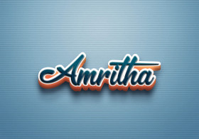 Cursive Name DP: Amritha