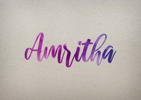 Amritha Watercolor Name DP