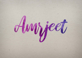 Amrjeet Watercolor Name DP
