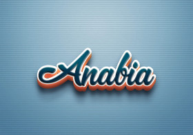 Cursive Name DP: Anabia