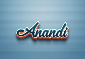 Cursive Name DP: Anandi