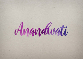 Anandwati Watercolor Name DP